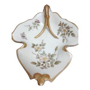 Vintage Ardalt Lenwile Japan Trinket , Pin, Jewelry Dish.Hand Painted Butterfly